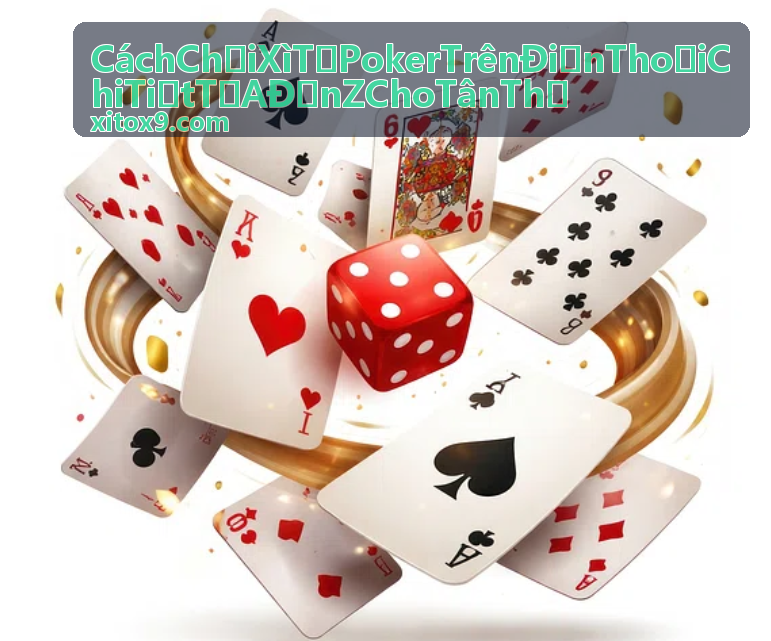 Giao diện bàn chơi xì tố poker trên điện thoại cho tân thủ