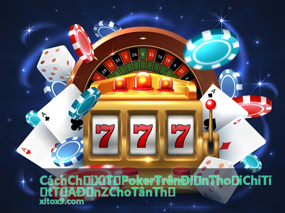 Màn hình hướng dẫn cách chơi xì tố poker trên điện thoại